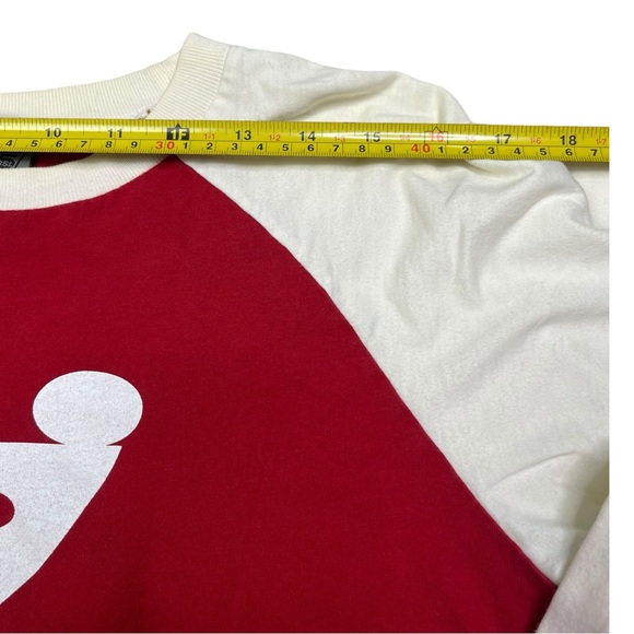 Diesl 55Dsl T-Shirt Long Sleeve T Raglan Logo Print Cotton Size S Unisex - Picture 7 of 11